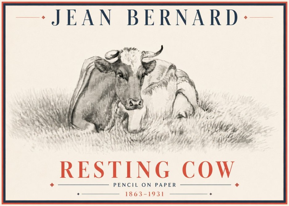 Jean Bernard Resting Cow IV No5 - Plakat