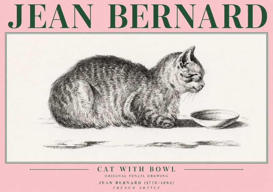Jean Bernard The Cat No4 - Plakat