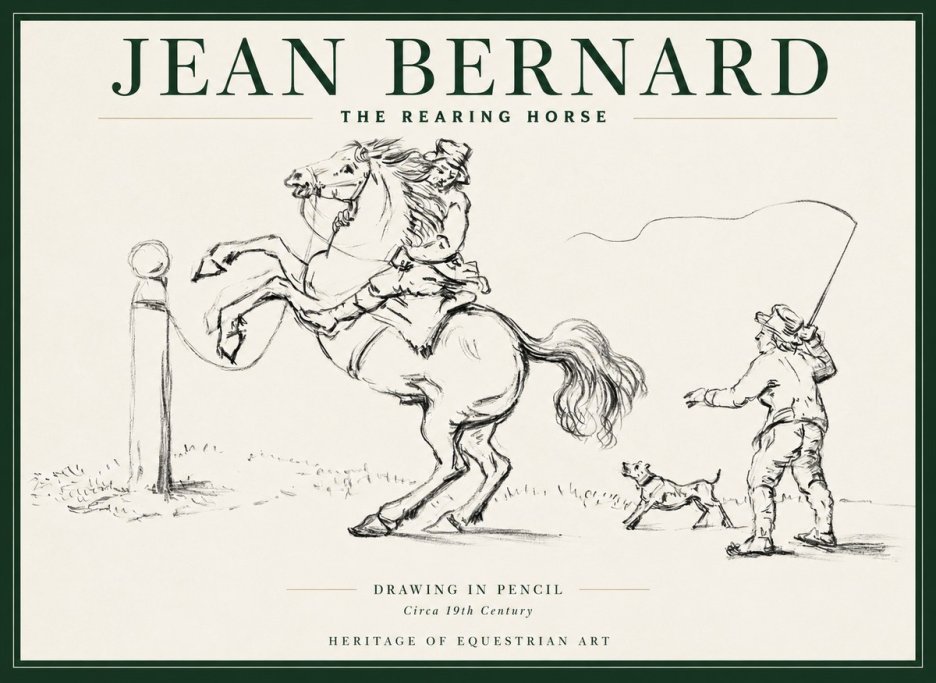 Jean Bernard The Rearing Horse I No2 - Plakat