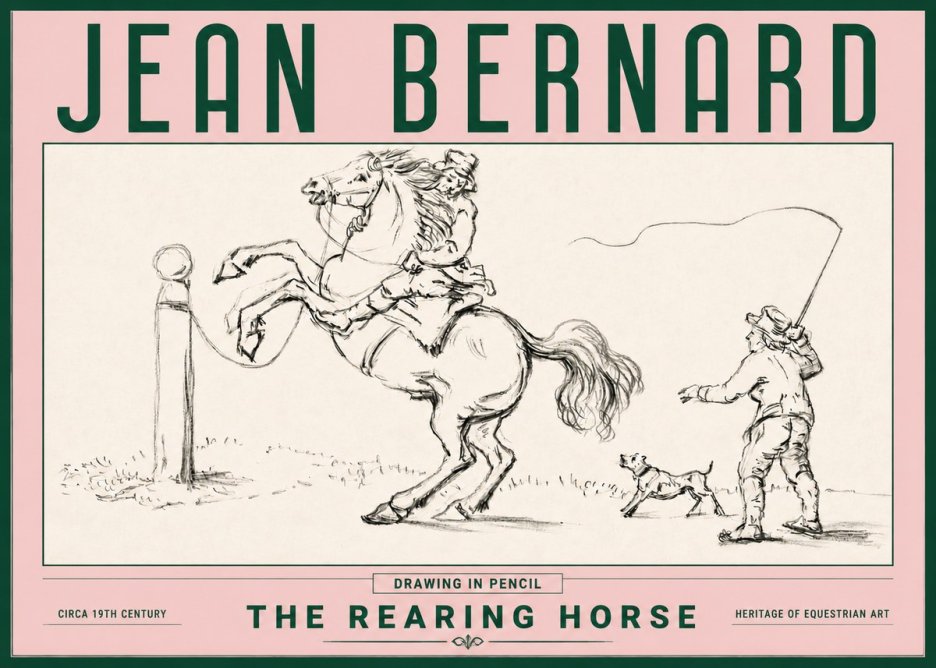 Jean Bernard The Rearing Horse I No4 - Plakat