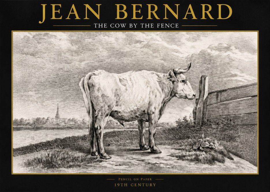 Jean Bernard Study of a Cow XV No6 - Plakat