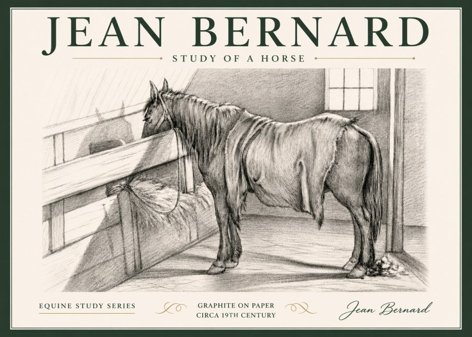 Jean Bernard Study of a Horse XIII No5 - Plakat