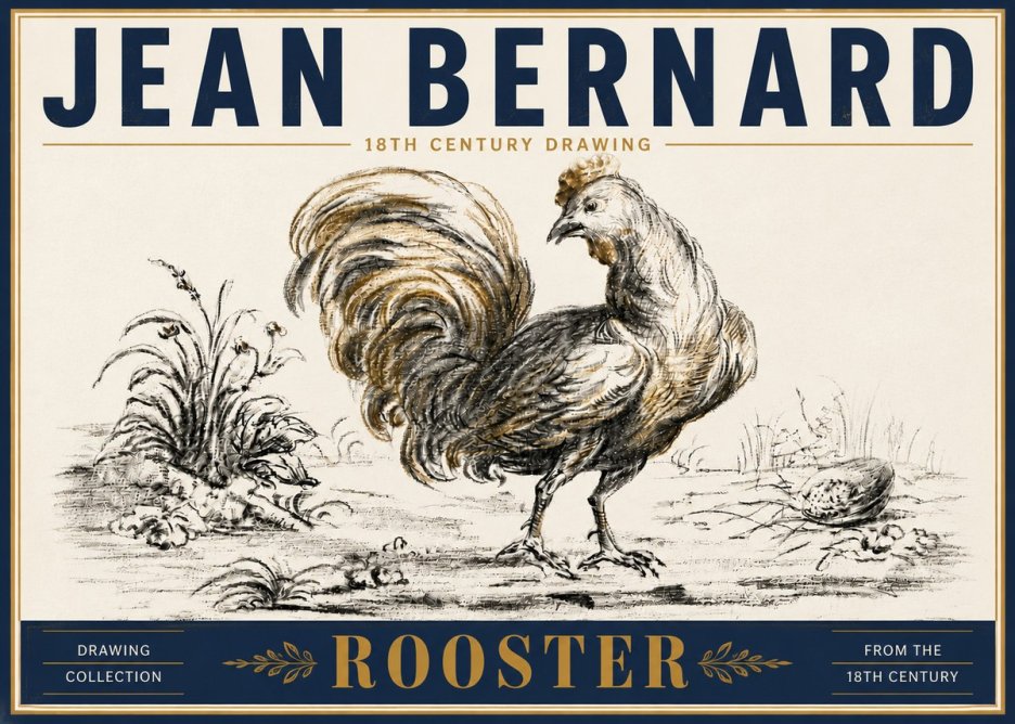 Jean Bernard Rooster No6 - Plakat