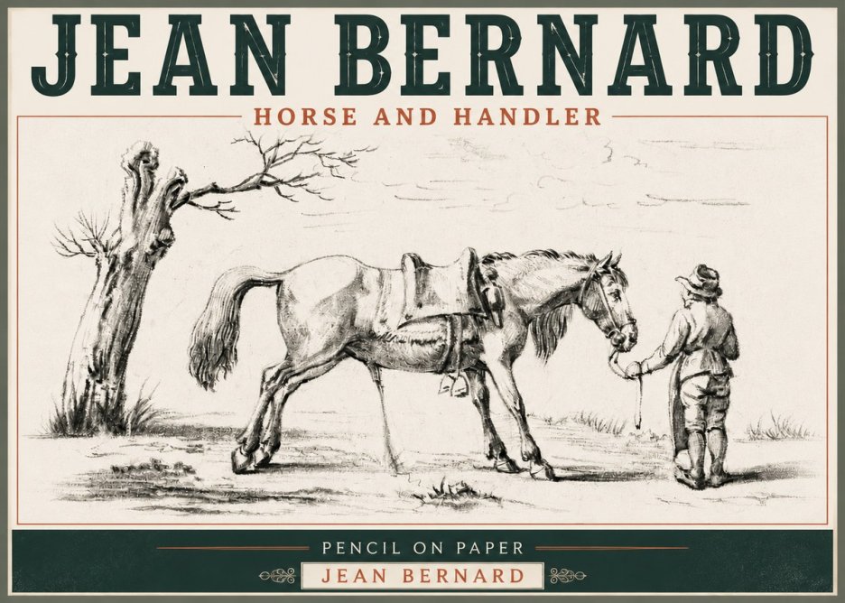 Jean Bernard Horse and Handler No6 - Plakat