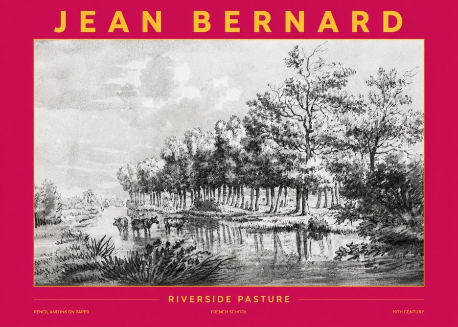 Jean Bernard Riverside Pasture No2 - Plakat