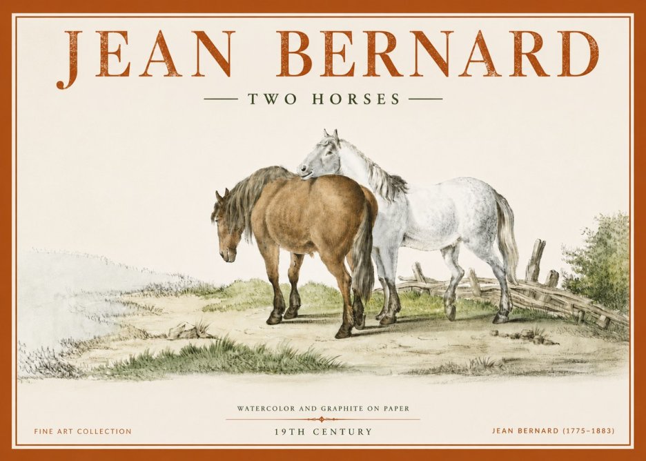 Jean Bernard Two Horses II No5 - Plakat