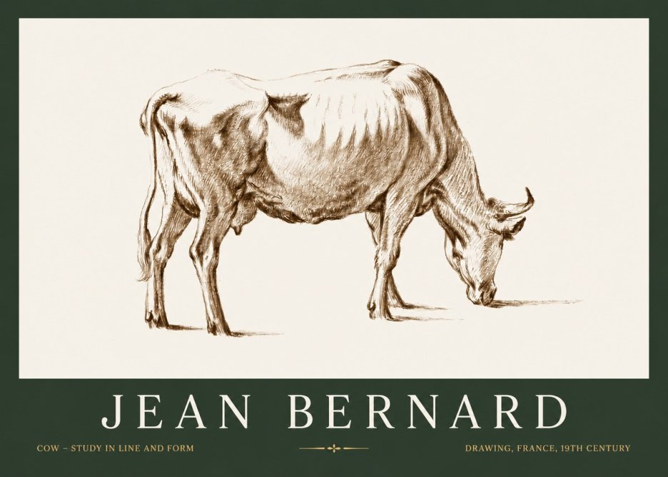 Jean Bernard Cow II No3 - Plakat