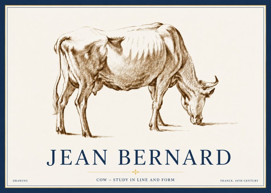 Jean Bernard Cow II No4 - Plakat