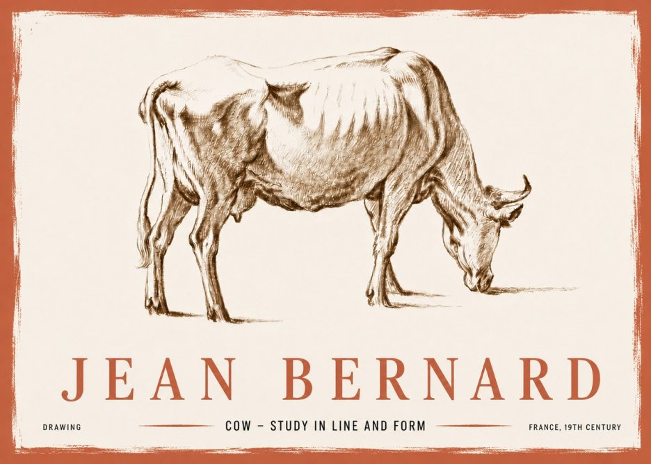 Jean Bernard Cow II No6 - Plakat