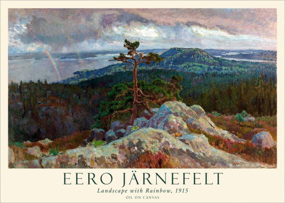 Eero Järnefelt Landscape with Rainbow, 1915 No1 - Plakat