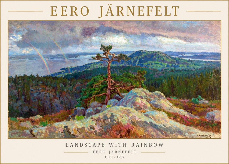 Eero Järnefelt Landscape with Rainbow, 1915 No2 - Plakat
