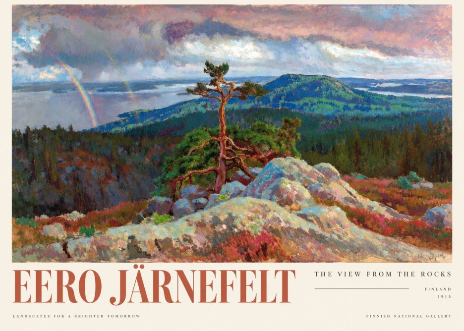 Eero Järnefelt Landscape with Rainbow, 1915 No5 - Plakat