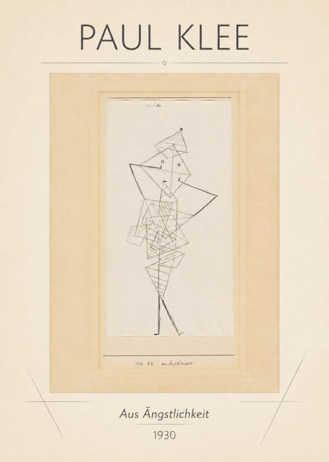 Paul Klee Aus Ängstlichkeit No1 - Plakat