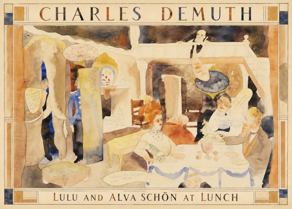 Charles Demuth Lulu and Alva Schön at Lunch No1 - Plakat
