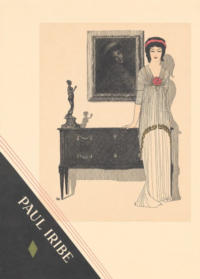 Paul Iribe Woman with Rose No6 - Plakat