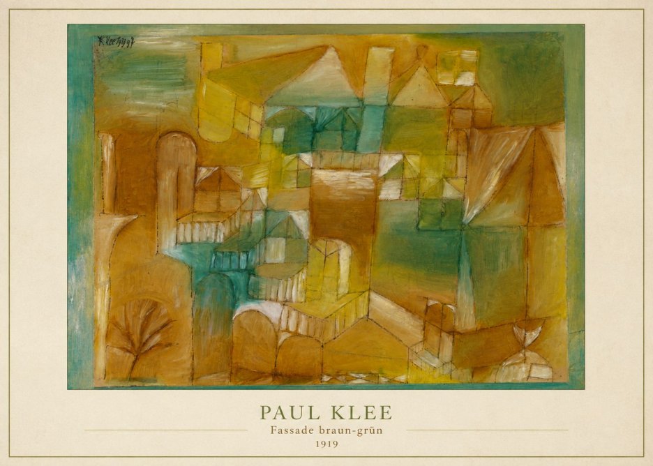 Paul Klee Fassade Braun-grün No4 - Plakat