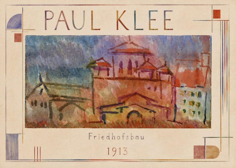 Paul Klee Friedhofsbau No1 - Plakat