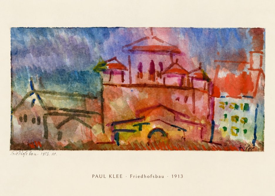 Paul Klee Friedhofsbau No6 - Plakat