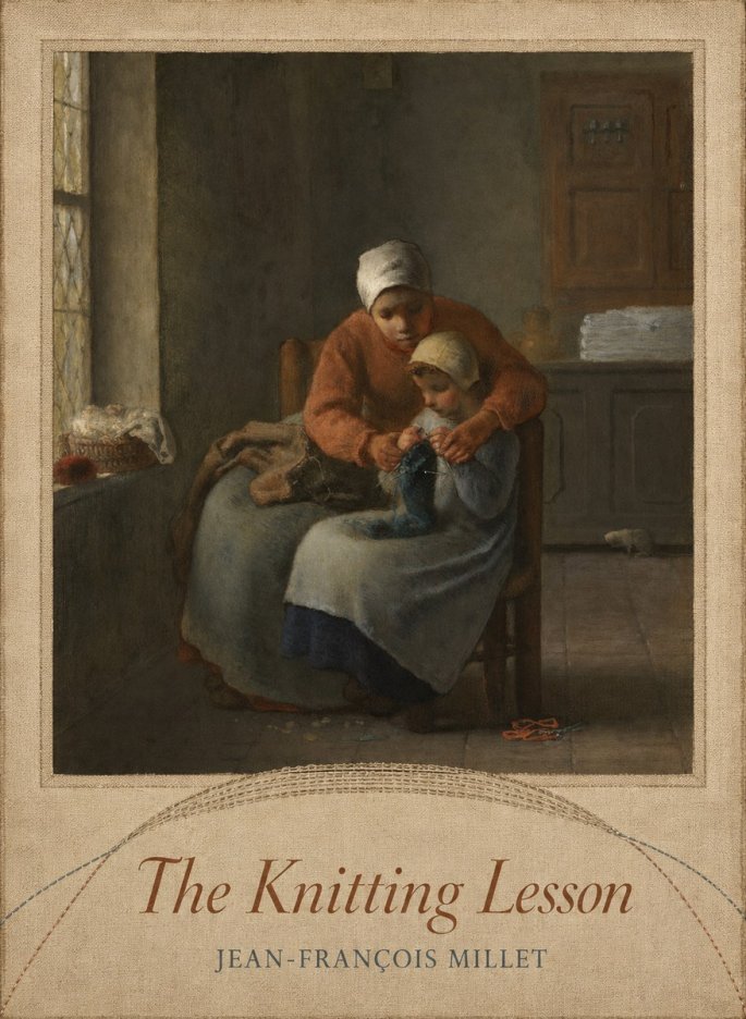 Jean-François Millet The Knitting Lesson II No3 - Plakat