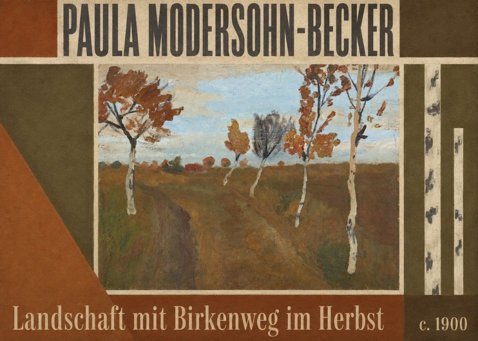 Paula Modersohn-Becker Landschaft Mit Birkenweg Im Herbst No5 - Plakat