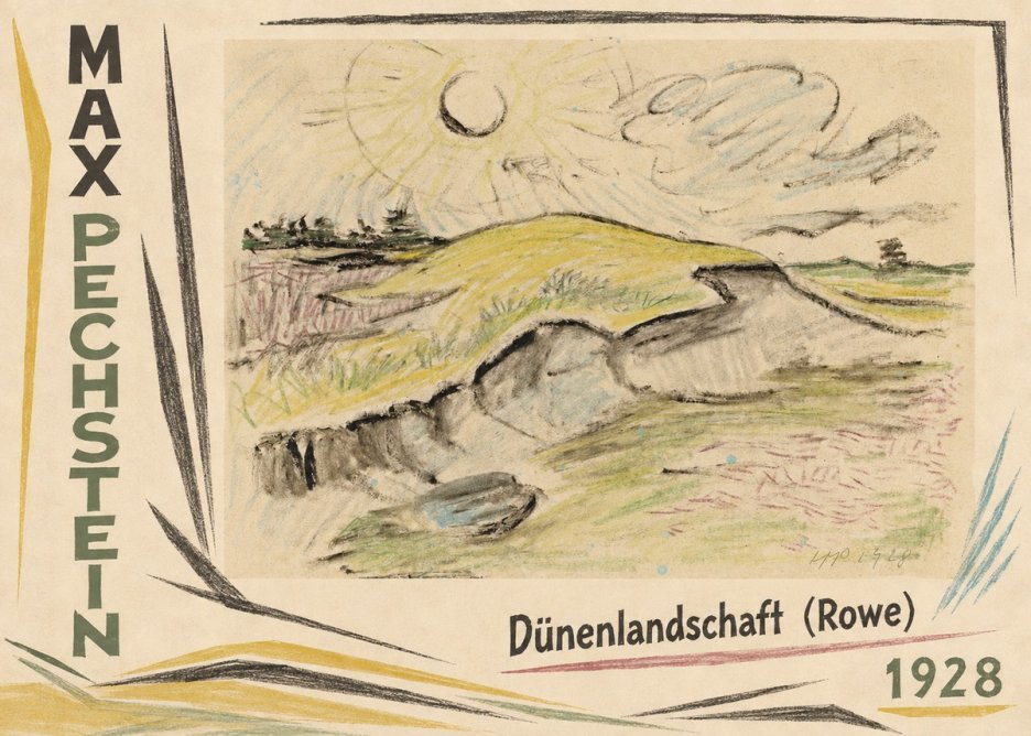 Max Pechstein Dünenlandschaft (Rowe) No2 - Plakat