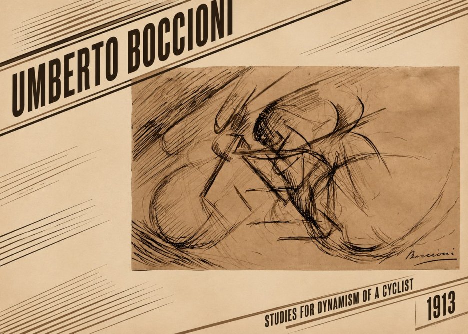 Umberto Boccioni Studies for Dynamism of a Cyclist No2 - Plakat