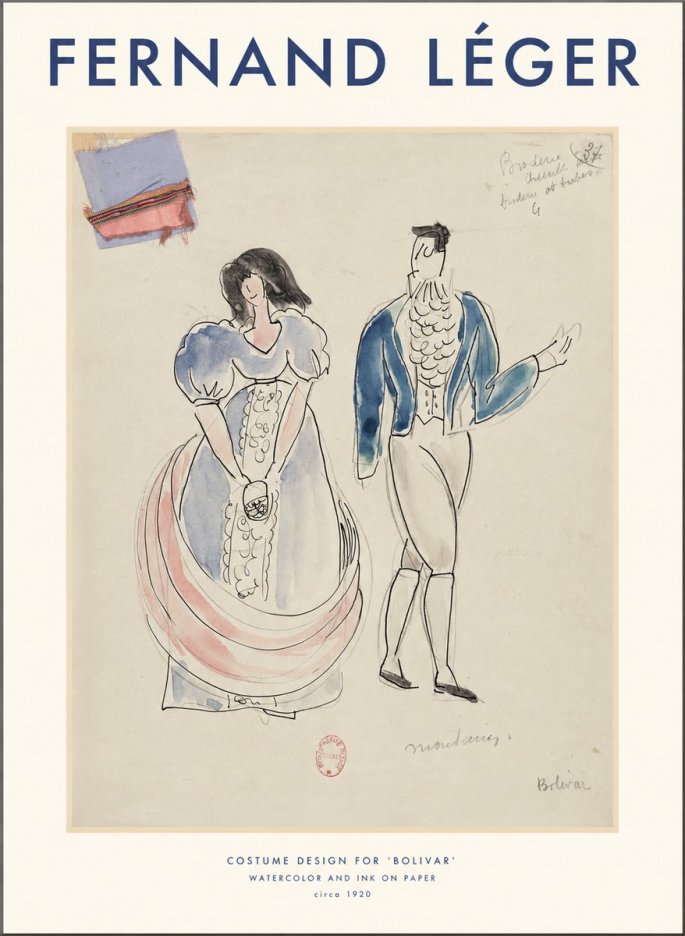 Fernand Léger Costume Design for 'Bolivar' No1 - Plakat