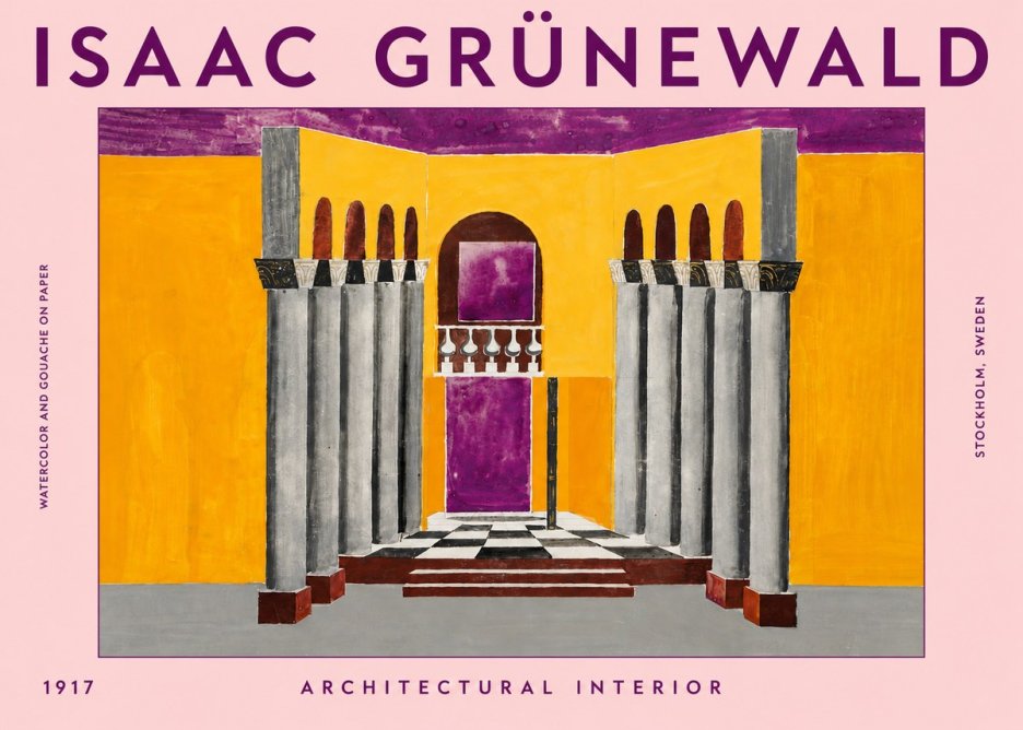 Isaac Grünewald Architectural Interior No4 - Plakat