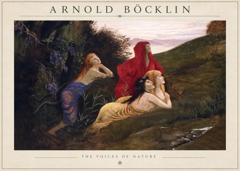Arnold Böcklin The Voices of Nature No3 - Plakat