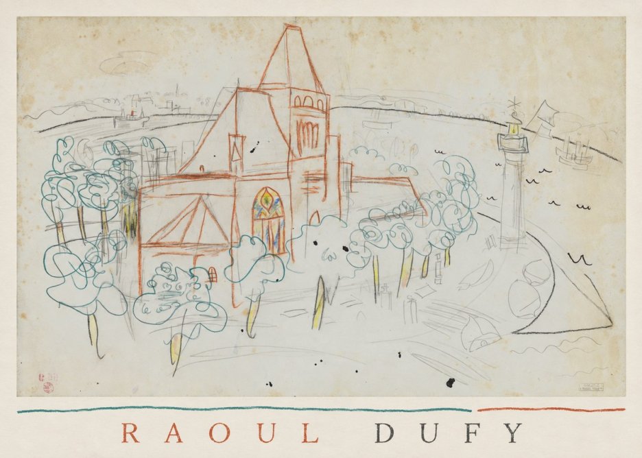 Raoul Dufy Coastal Church and Lighthouse No4 - Plakat