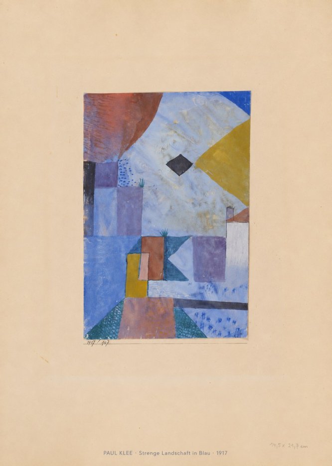 Paul Klee Strenge Landschaft in Blau No5 - Plakat