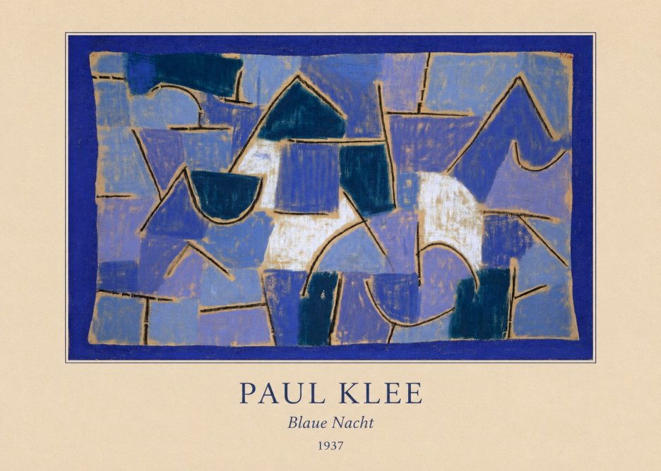 Paul Klee Blaue Nacht No4 - Plakat