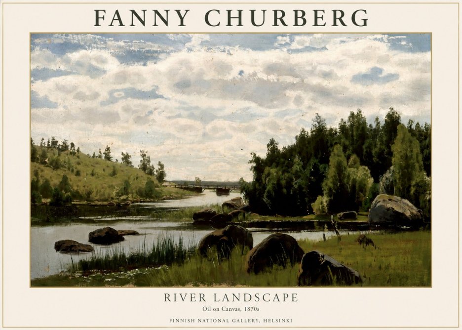 Fanny Churberg River Landscape No1 - Plakat