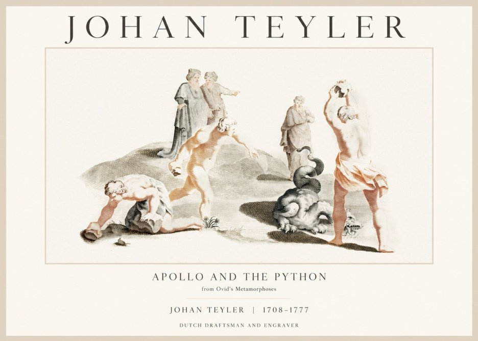 Johan Teyler Apollo and the Python No1 - Plakat