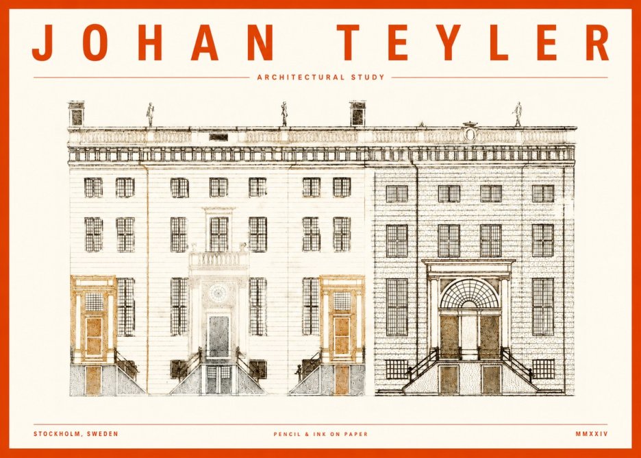 Johan Teyler Elevation Study No2 - Plakat