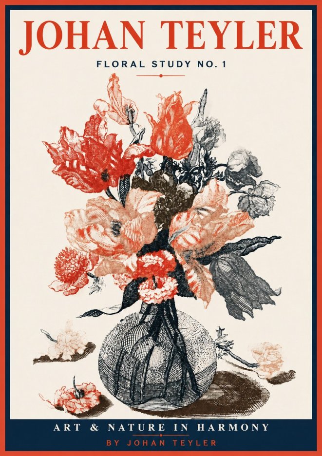 Johan Teyler Botanical Study No. 1 No4 - Plakat