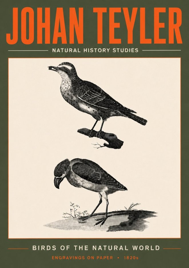 Johan Teyler Birds of the Natural World No6 - Plakat