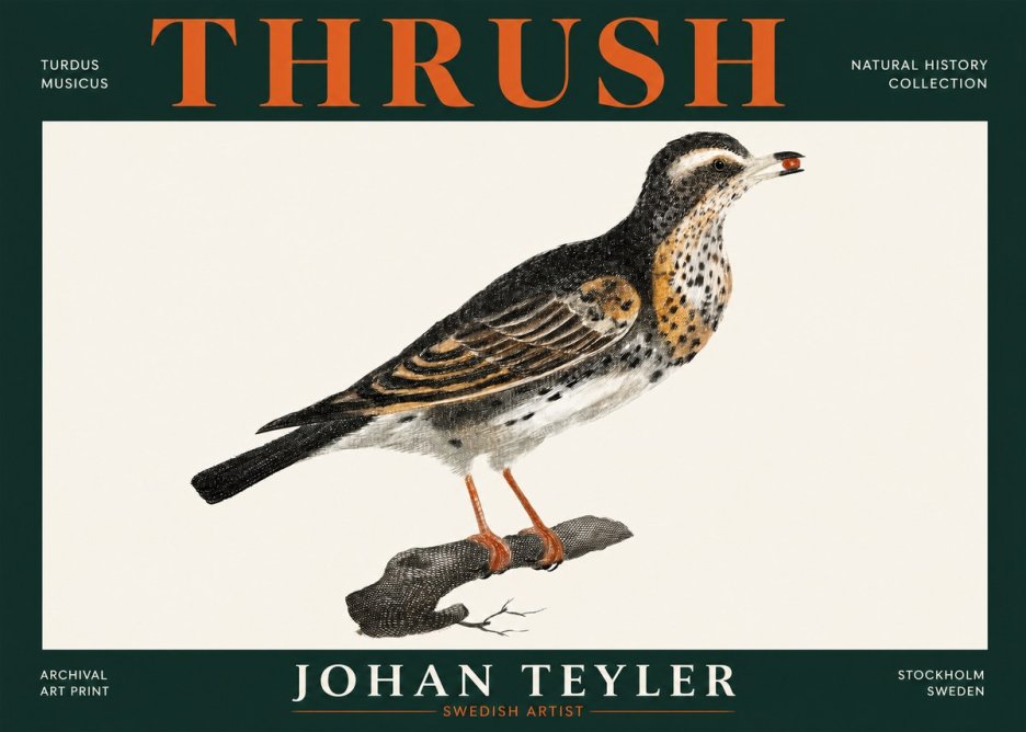 Johan Teyler Thrush No5 - Plakat