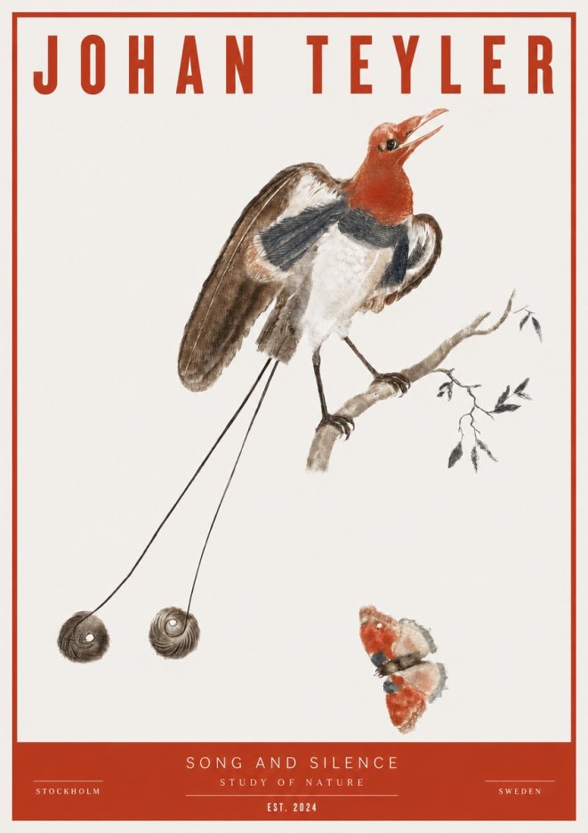 Johan Teyler Song and Silence - Study of Nature No2 - Plakat