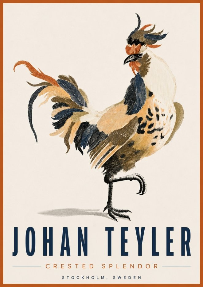 Johan Teyler Crested Splendor No4 - Plakat
