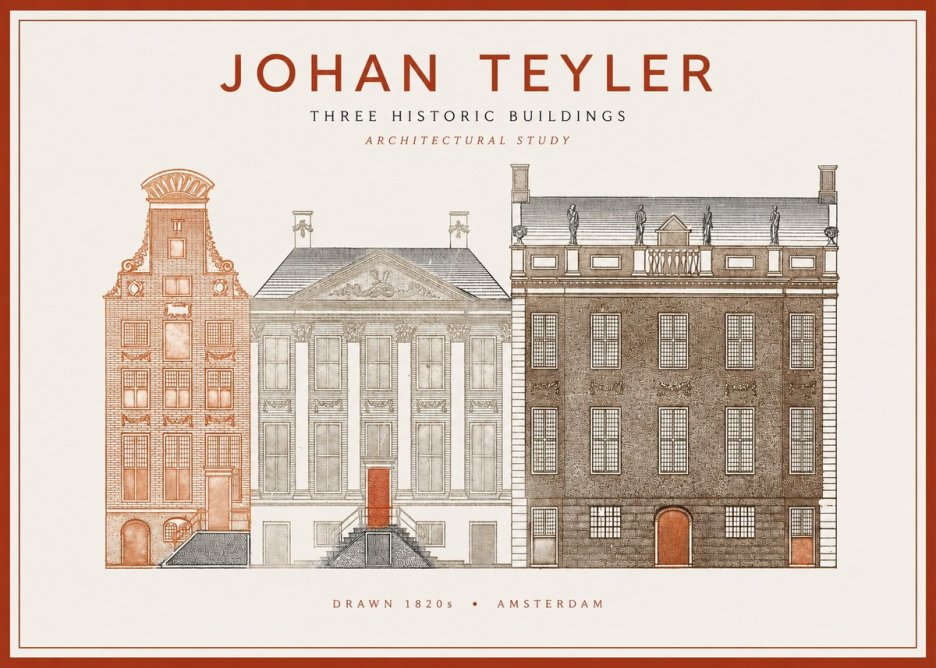 Johan Teyler Three Historic Buildings No1 - Plakat