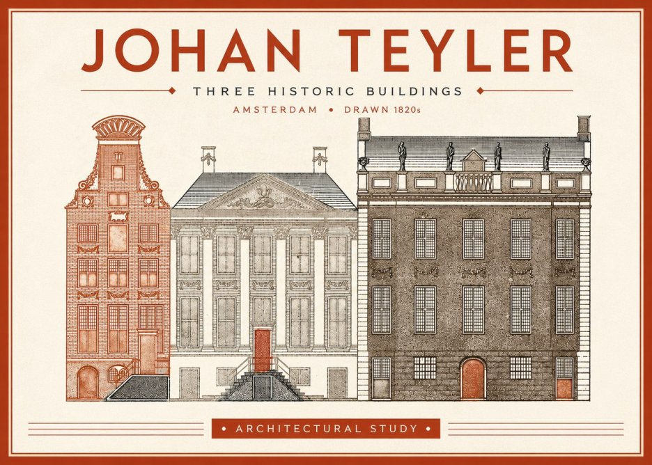 Johan Teyler Three Historic Buildings No4 - Plakat