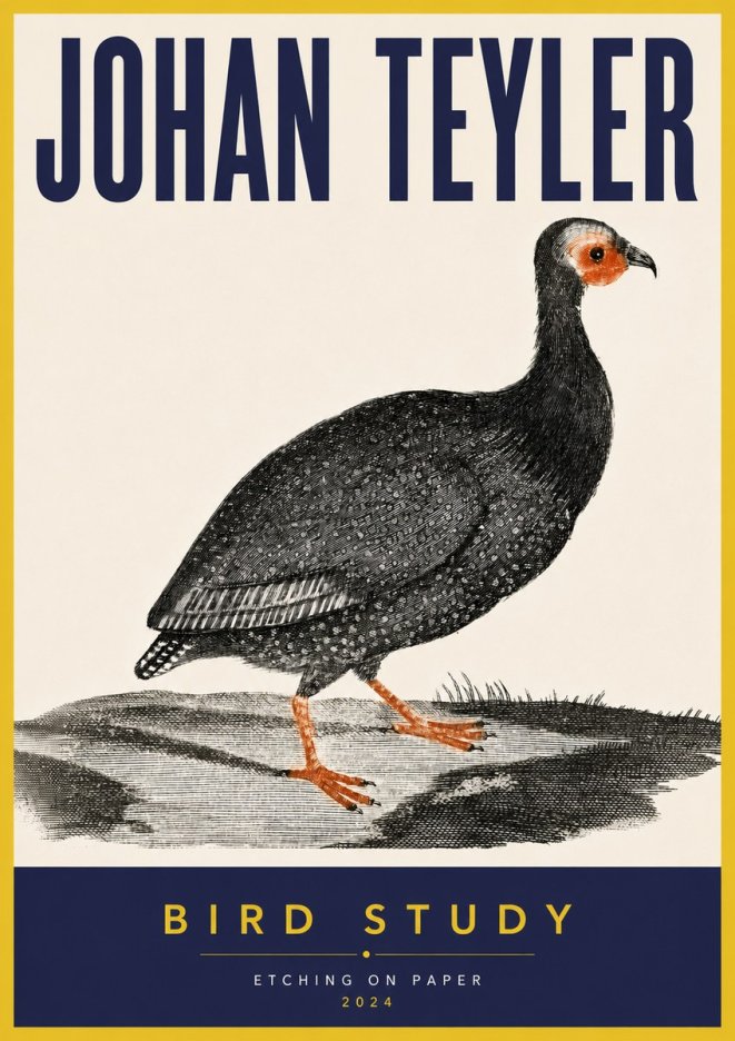 Johan Teyler Bird Study III No5 - Plakat