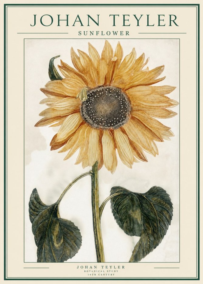 Johan Teyler Sunflower No1 - Plakat