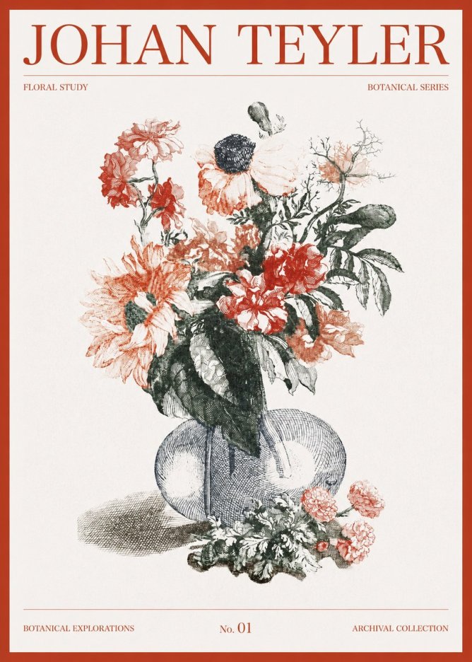 Johan Teyler Floral Study No1 - Plakat
