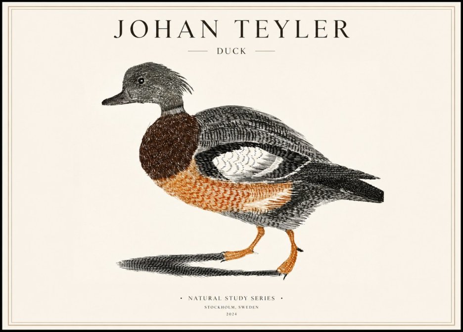 Johan Teyler Duck II No1 - Plakat