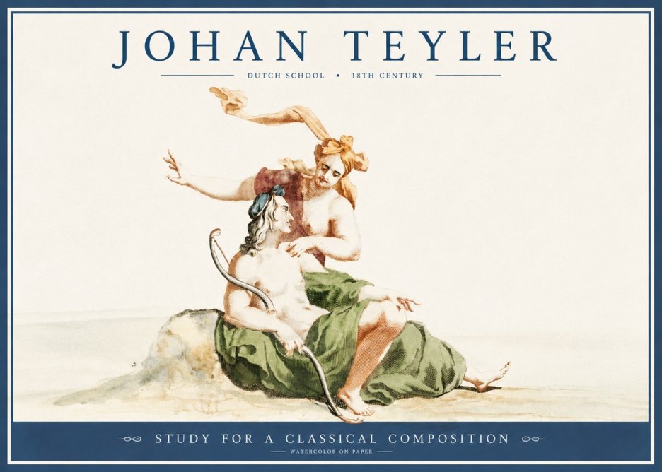 Johan Teyler Study for a Classical Composition No2 - Plakat