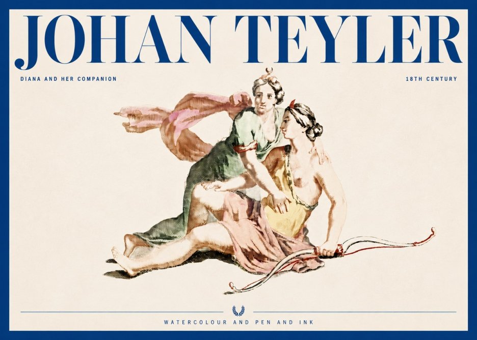 Johan Teyler Diana and Her Companion No4 - Plakat
