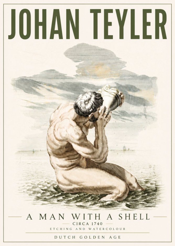 Johan Teyler A Man with a Shell No4 - Plakat