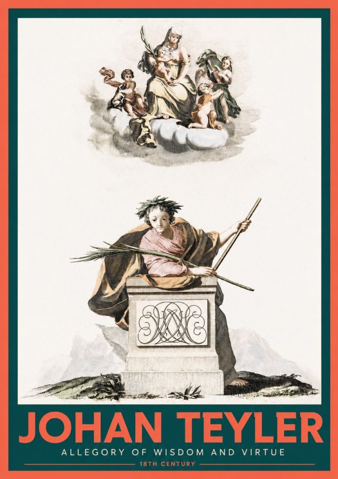 Johan Teyler Allegory of Wisdom and Virtue No2 - Plakat